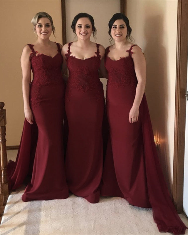 Burgundy Bridesmaid Dresses