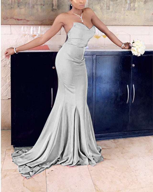 Silver Mermaid Bridesmaid Dresses