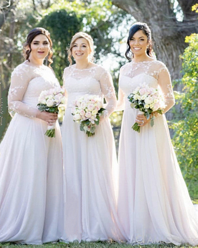 Modest Tulle Bridesmaid Dresses Appliques Sleeves Lisposa Modest Tulle Bridesmaid Dresses Appliques Sleeves Lisposa