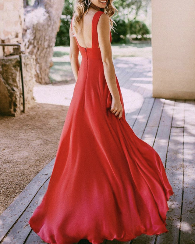 Long Red Bridesmaid Dresses