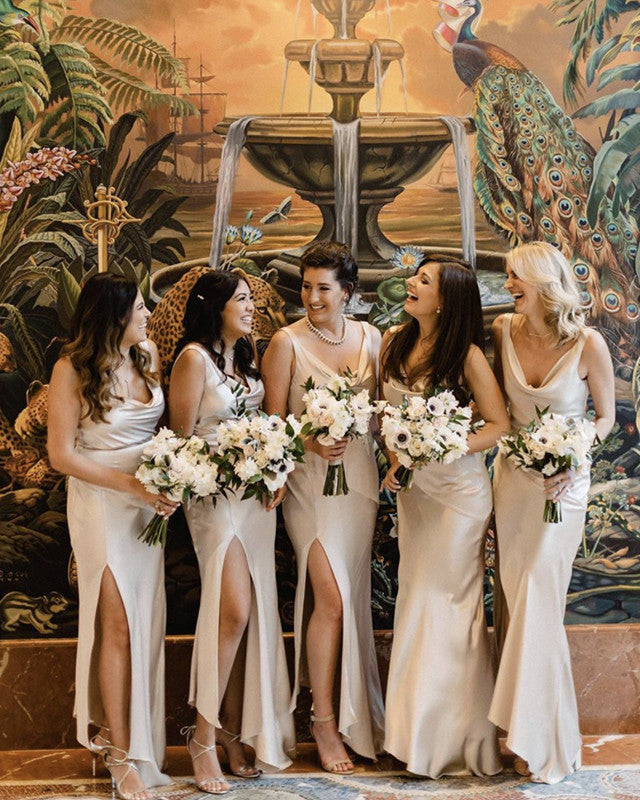 Cowl Neck Bridesmaid Dresses