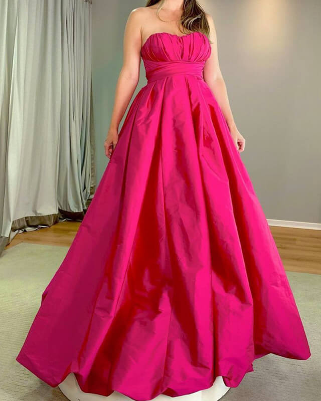 Fuchsia Taffeta Bridesmaid Dresses