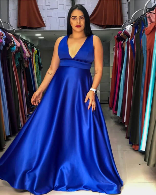 Bridesmaid Dresses Royal Blue Formal Dress For Plus Size Plus