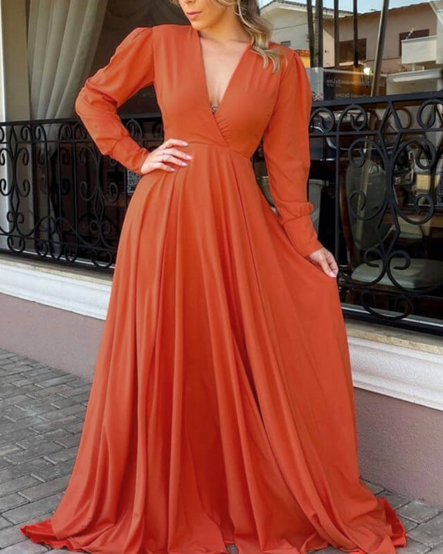 Long Sleeve V Neck Bridesmaid Dresses Lisposa Long Sleeve V Neck Bridesmaid Dresses Lisposa