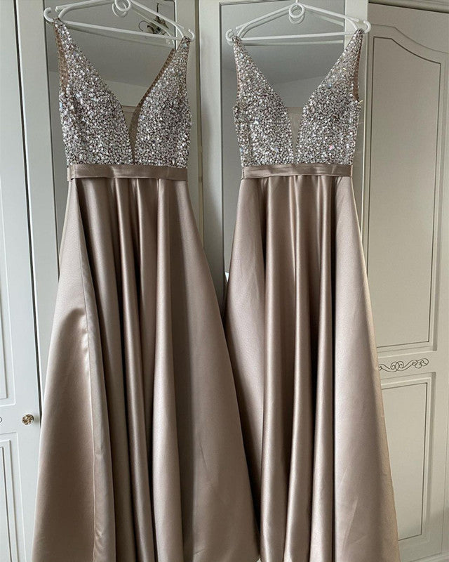 Champagne Bridesmaid Dresses Satin