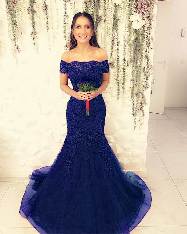 Navy Blue Evening Dress Mermaid