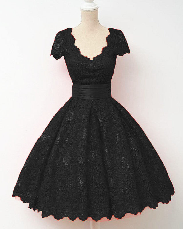 Vintage 1950s Lace Homecoming Dresses Cap Sleeves Ball Gown Lisposa Vintage 1950s Lace Homecoming Dresses Cap Sleeves Ball Gown Lisposa
