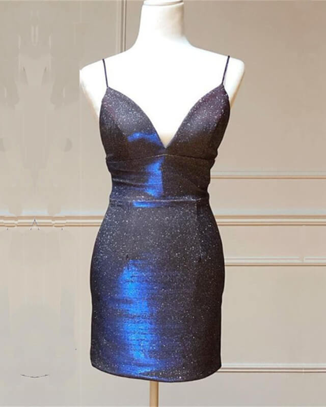 Short Metallic Bodycon Homecoming Dress V-neck Lisposa Short Metallic Bodycon Homecoming Dress V-neck Lisposa