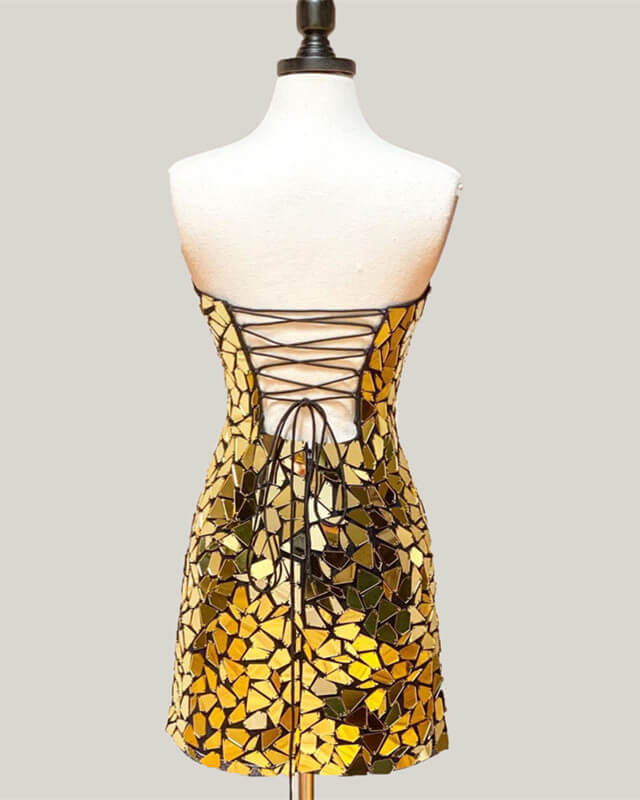 Sparkly Gold Homecoming Dresses Bodyocn