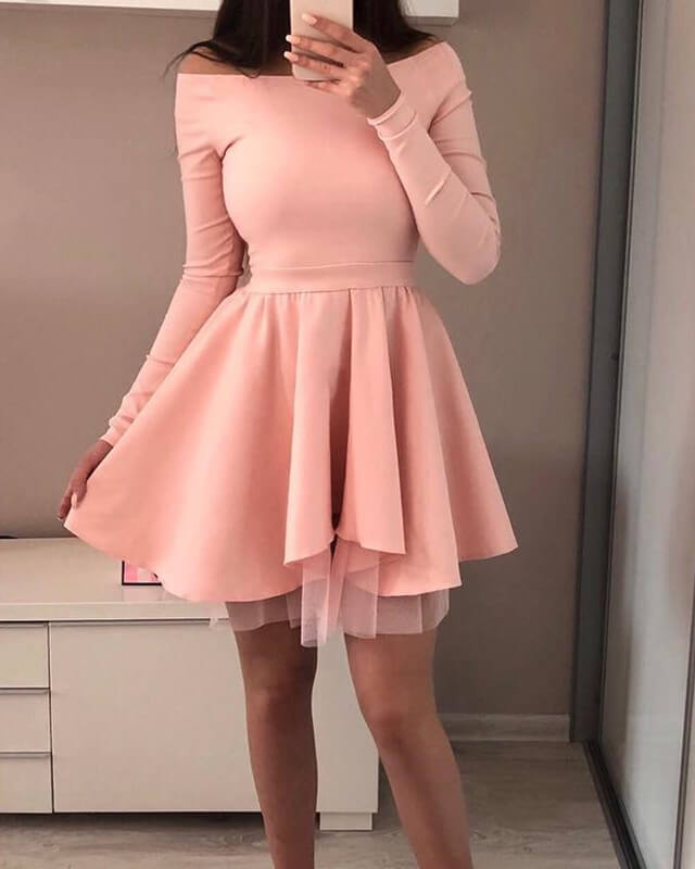 Coral Homecoming Dress