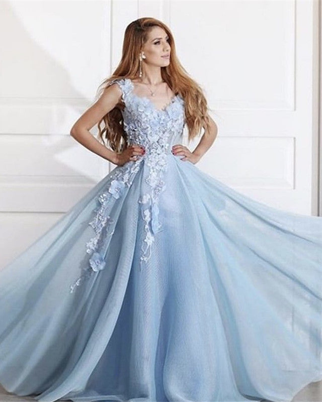 Elegant Blue Prom Dresses