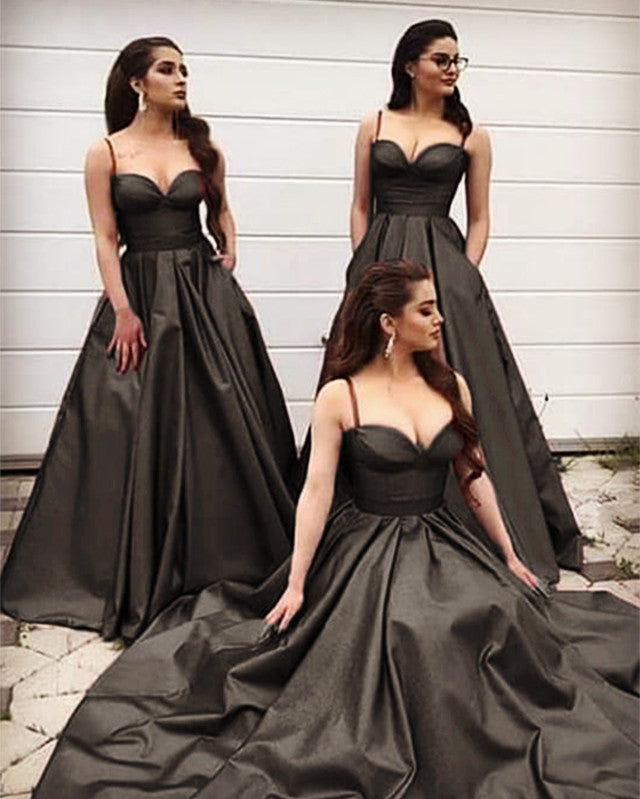 Sweetheart Corset Bridesmaid Dresses Spaghetti Straps