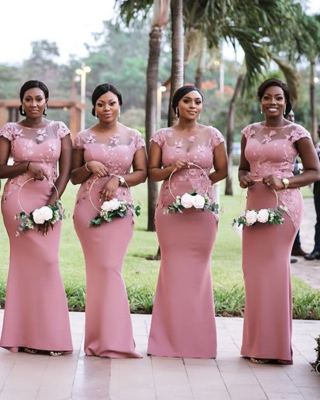 Pink Bridesmaid Dresses Mermaid