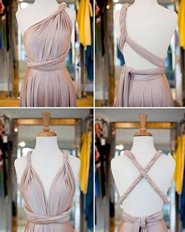 Champagne Convertible Midi Dresses