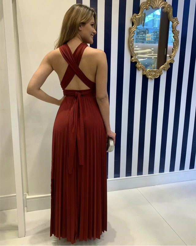 Chiffon Open Back Bridesmaid Dresses