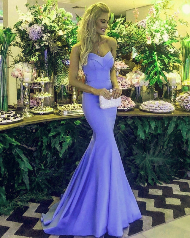 Mermaid Sweetheart Satin Bridesmaid Dresses