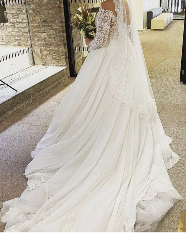Plus Size Princess Wedding Dresses Sleeved