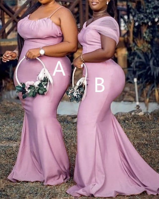 Mauve Mermaid Bridesmaid Dresses