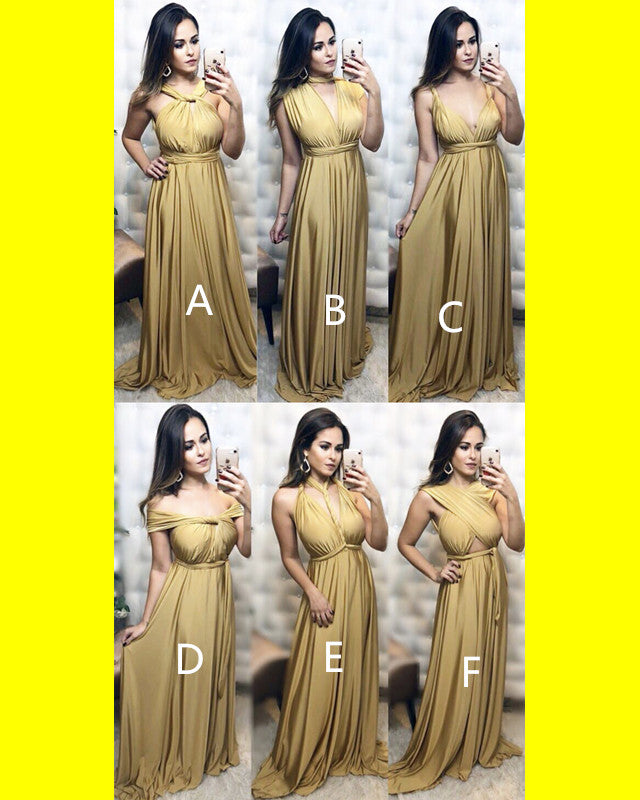 Mustard Gold Convertible Dress