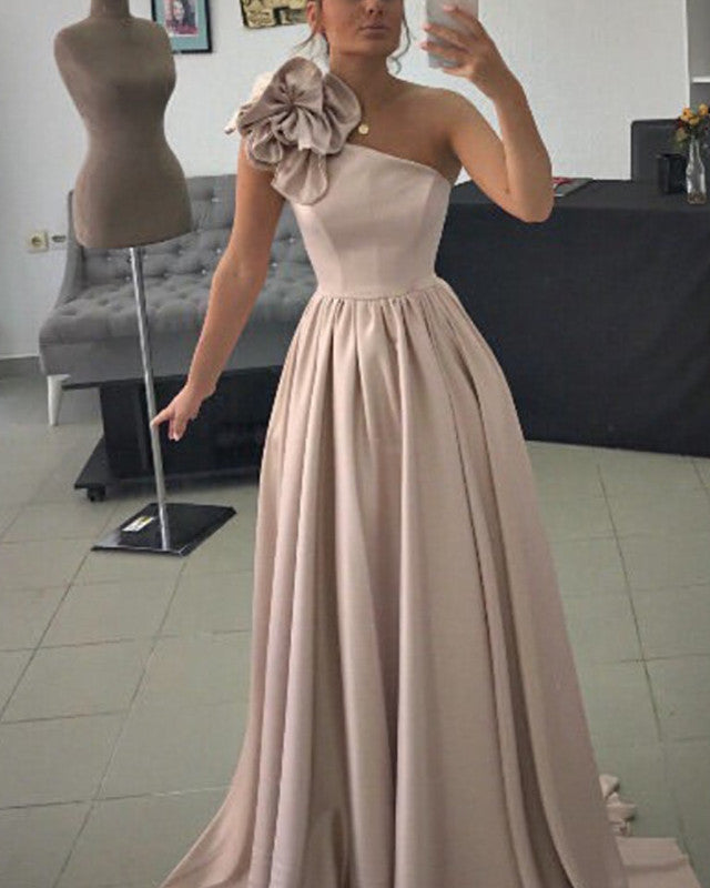 Sexy One Shoulder Floor Length Dresses