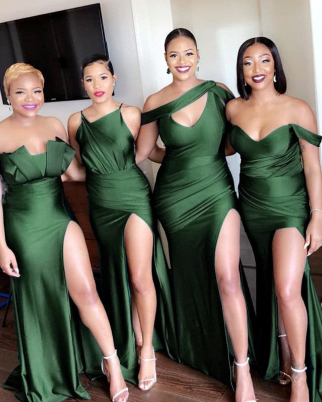 Olive Green Bridesmaid Dresses Mimatched