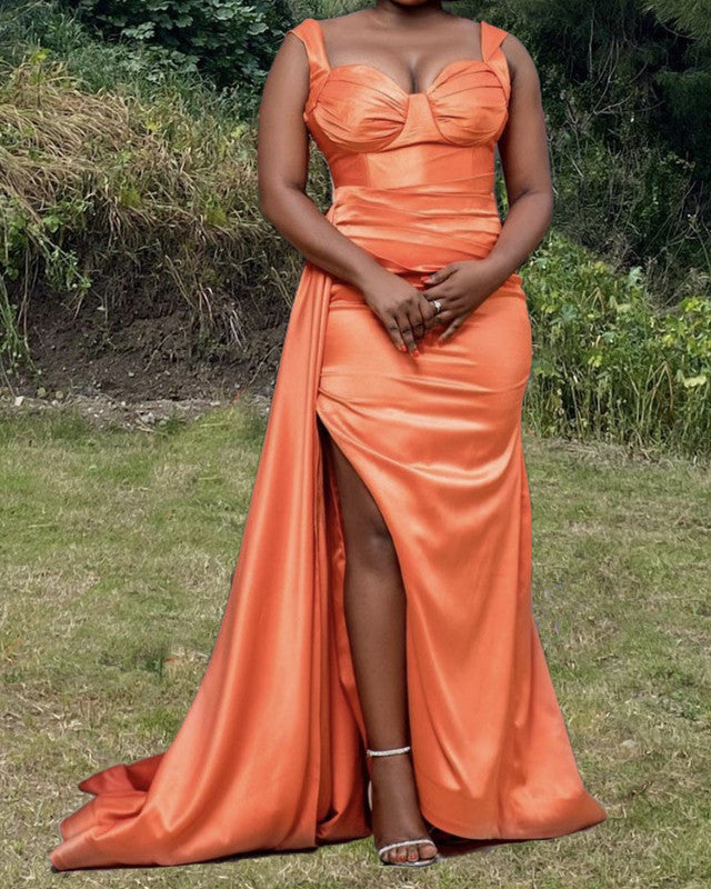Plus Size Bridesmaid Dresses Orange