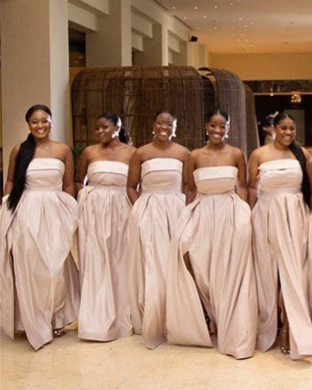 Pale Pink Bridesmaid Dresses