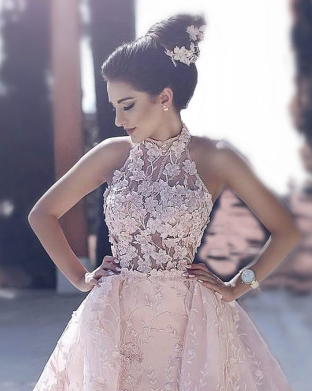 Lace Mermaid Prom Dresses Removable Skirt