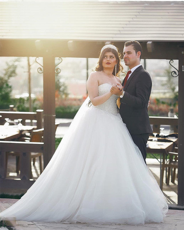 Plus Size Wedding Dresses Sweetheart Corset