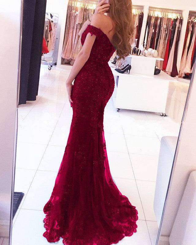 Lace Mermaid Dresses Off The Shoulder