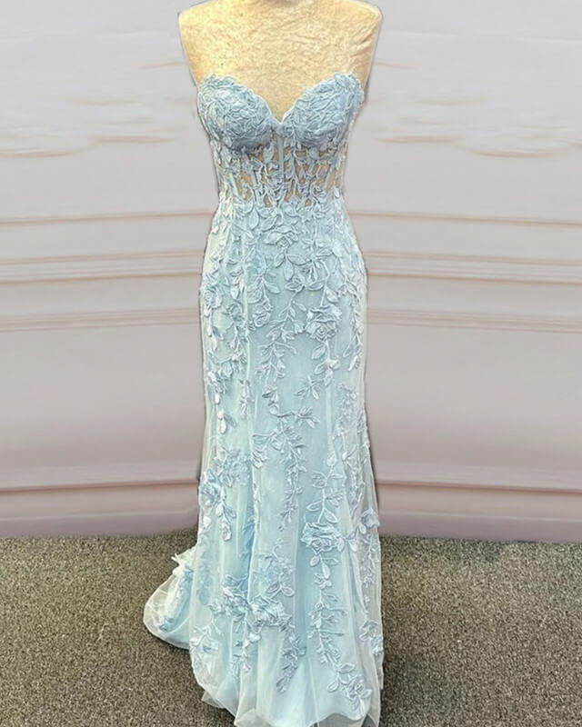 Mermaid Bay Blue Lace Corset Dress Lisposa Mermaid Bay Blue Lace Corset Dress Lisposa