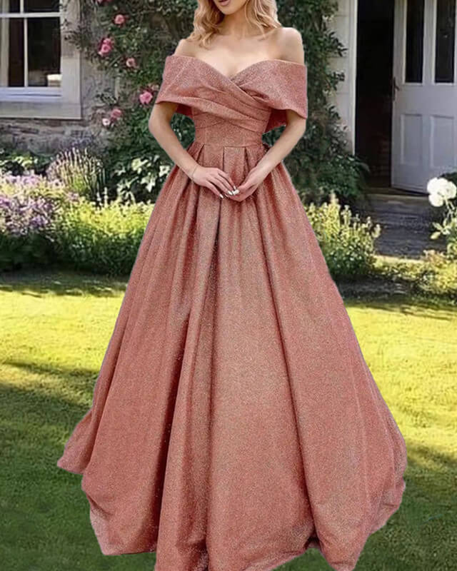 Champagne Gold Sparkly Ball Gown Off Shoulder Dress Lisposa Champagne Gold Sparkly Ball Gown Off Shoulder Dress Lisposa