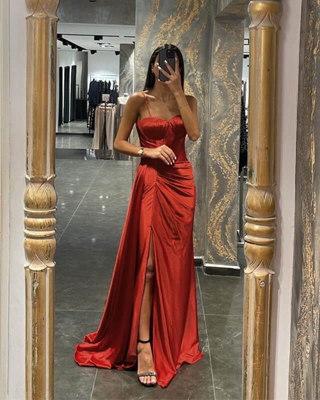 Mermaid Burnt Orange Sweetheart Corset Dress Lisposa Mermaid Burnt Orange Sweetheart Corset Dress Lisposa