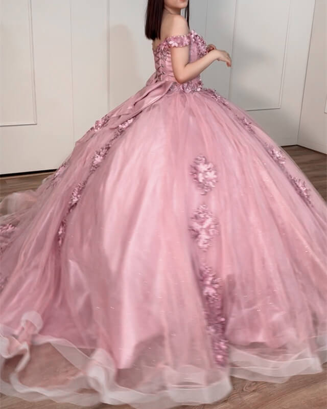 Dusty Pink Tulle Quinceanera Dresses Embroidery Ball Gown Lisposa Dusty Pink Tulle Quinceanera Dresses Embroidery Ball Gown Lisposa