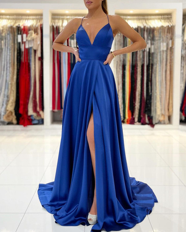 Royal Blue Bridesmaid Dresses Satin