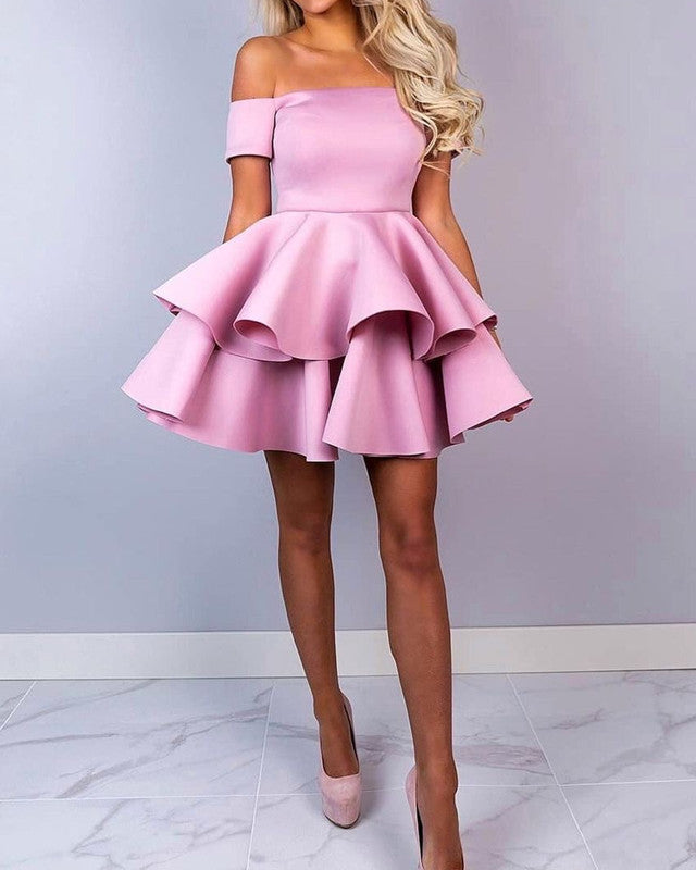 Short Prom Dresses Ruffles Off The Shoulder Lisposa Short Prom Dresses Ruffles Off The Shoulder Lisposa