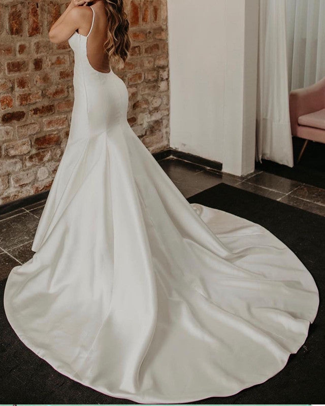 Open Back Wedding Dress Mermaid