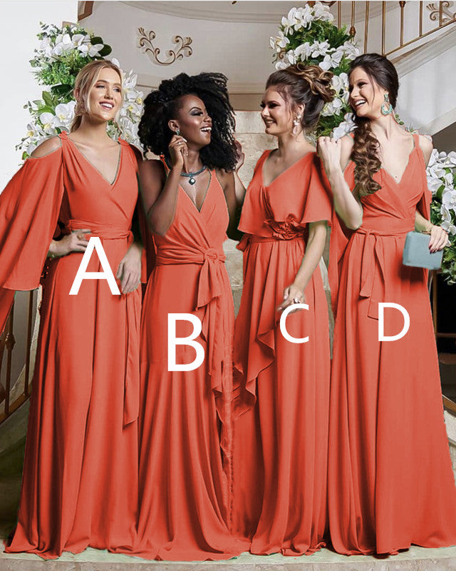 Terracotta Bridesmaid Dresses Chiffon Mismatched Lisposa Terracotta Bridesmaid Dresses Chiffon Mismatched Lisposa