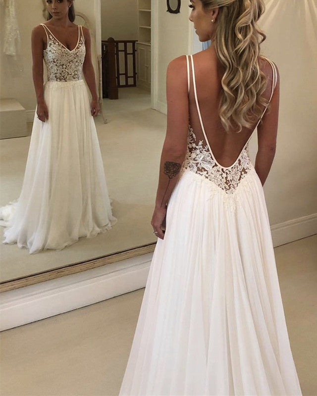 Beach Chiffon Wedding Dress