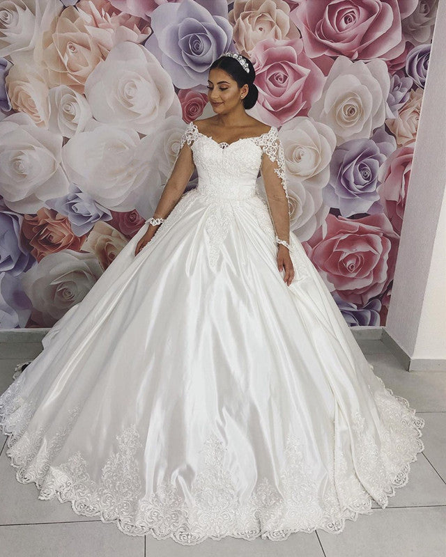 Long Sleeves Bridal Gown