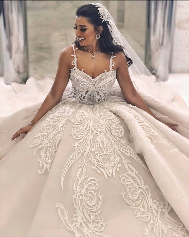 Luxury Embroidery Sweetheart Corset Wedding Dress Ball Gown Lisposa Luxury Embroidery Sweetheart Corset Wedding Dress Ball Gown Lisposa