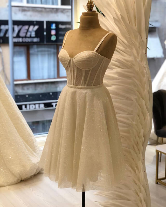 Short Corset Wedding Gown