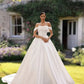 Audrey | Simple Satin Off Shoulder Wedding Dress