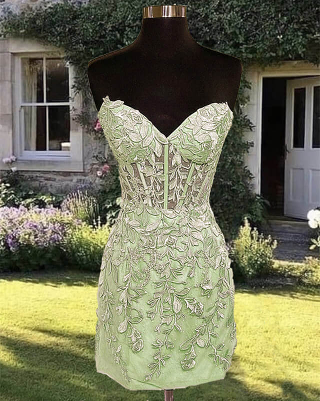 Short Tight Lace Corset Hoco Dress – Lisposa
