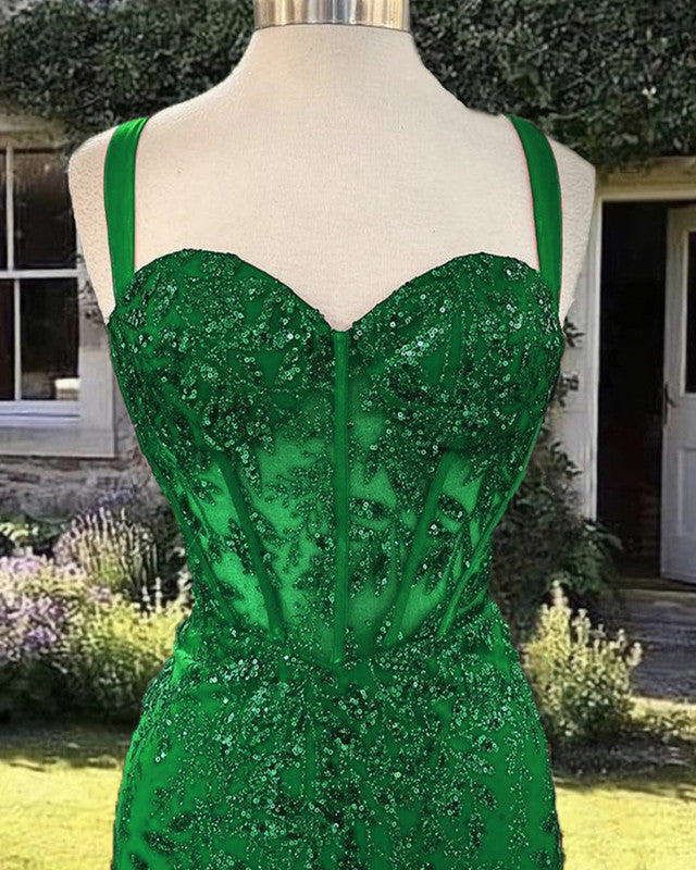 Short Green Sequin Pattern Homecoming Dress