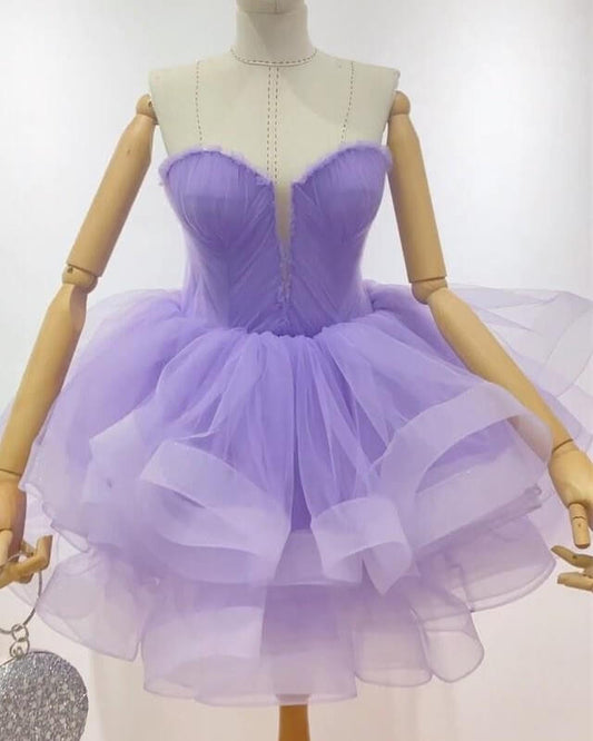 Lavender Corset Homecoming Dress