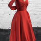 Red Satin Formal Gown