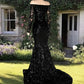 Long Sleeve Mermaid Sequin Pattern Dress