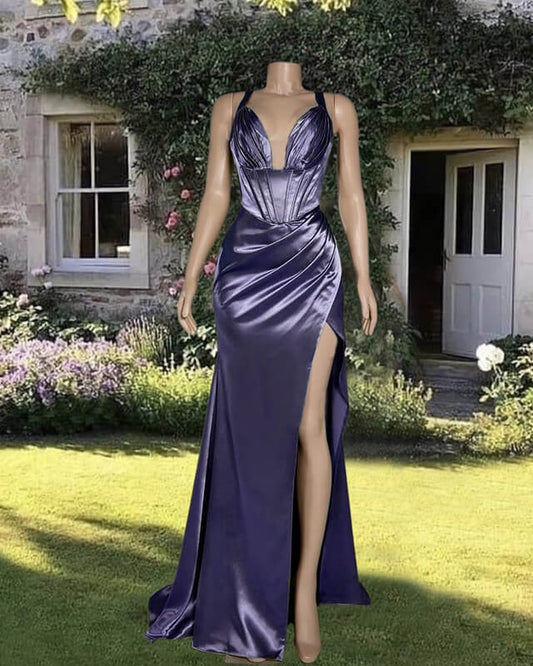 Mermaid Dusty Purple Prom Dress