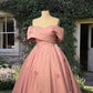 Pink Ball Gown With Floral Flowers